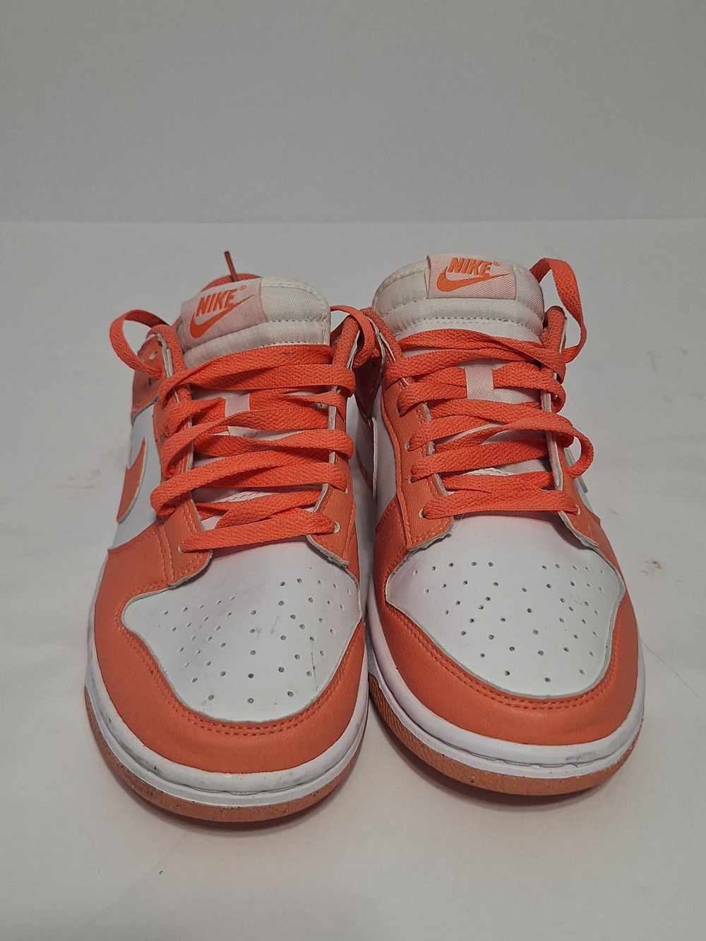 Nike Woman's Peach and White Low-Top Sneakers